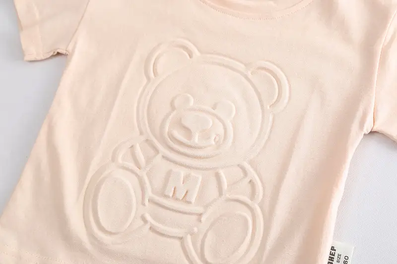Children Cotton T-Shirt Shorts Suit Beige Baby Summer — feature 6
