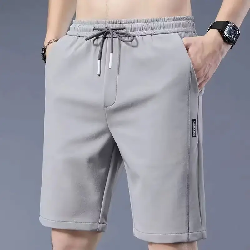 Men Ice Silk Shorts Ultra-Thin Black 2023 Summer - Image 5