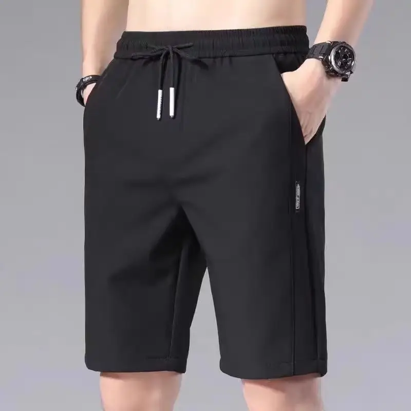 Men Ice Silk Shorts Ultra-Thin Black 2023 Summer - Image 6
