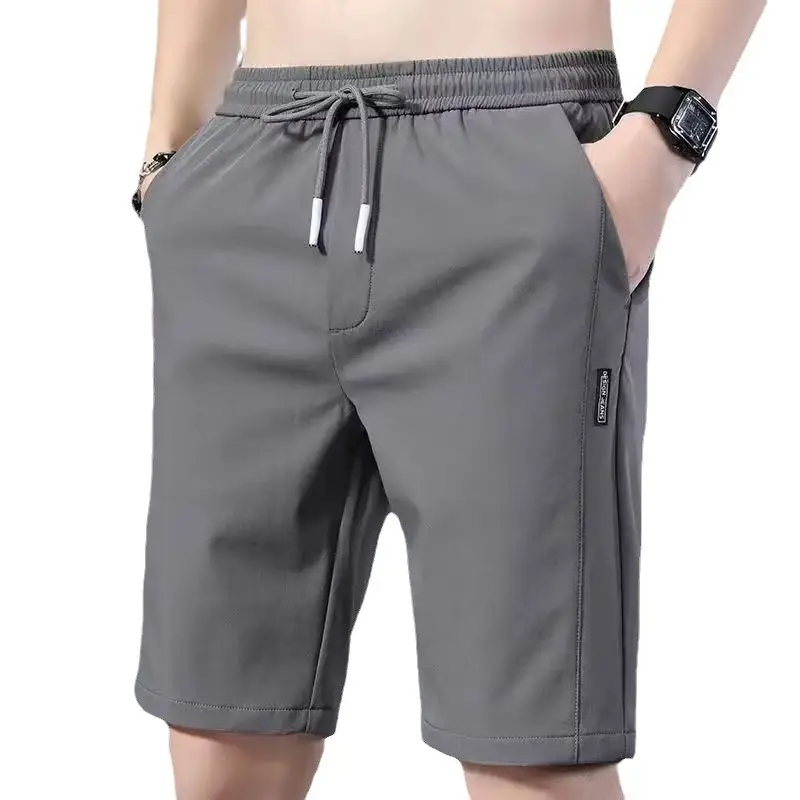 Men Ice Silk Shorts Ultra-Thin Black 2023 Summer - Image 8