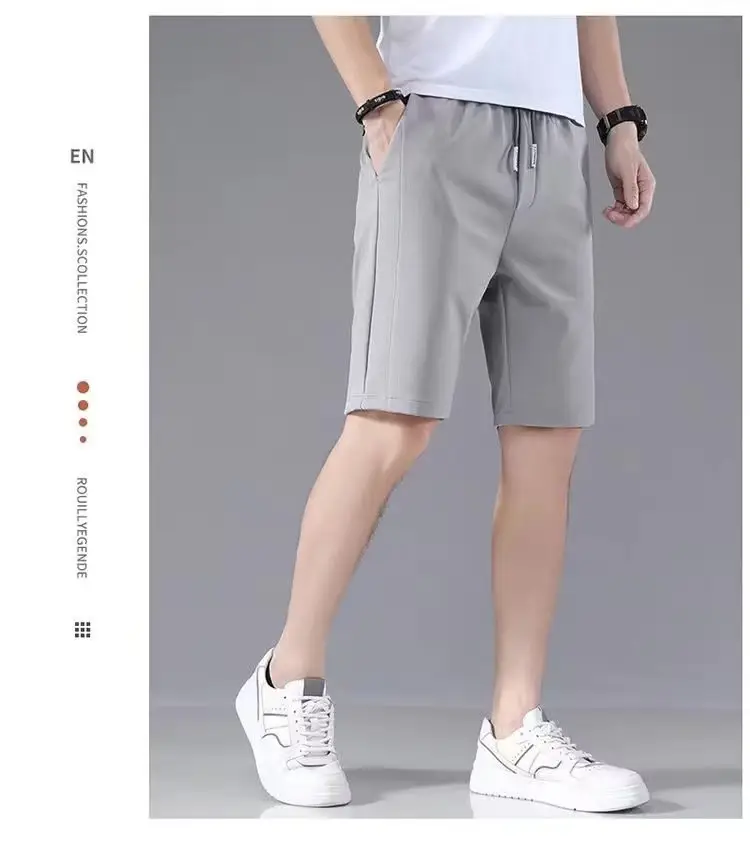 Men Ice Silk Shorts Ultra-Thin Black 2023 Summer — feature 8