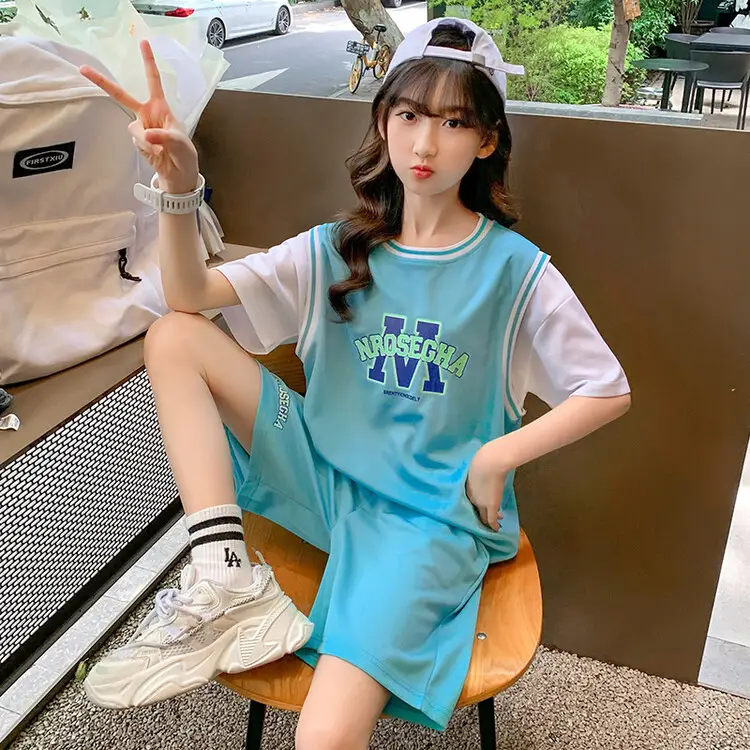 Girls Basketball Suit Summer Two-Piece Outfit