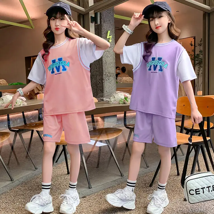 Girls Basketball Suit Summer Two-Piece Outfit