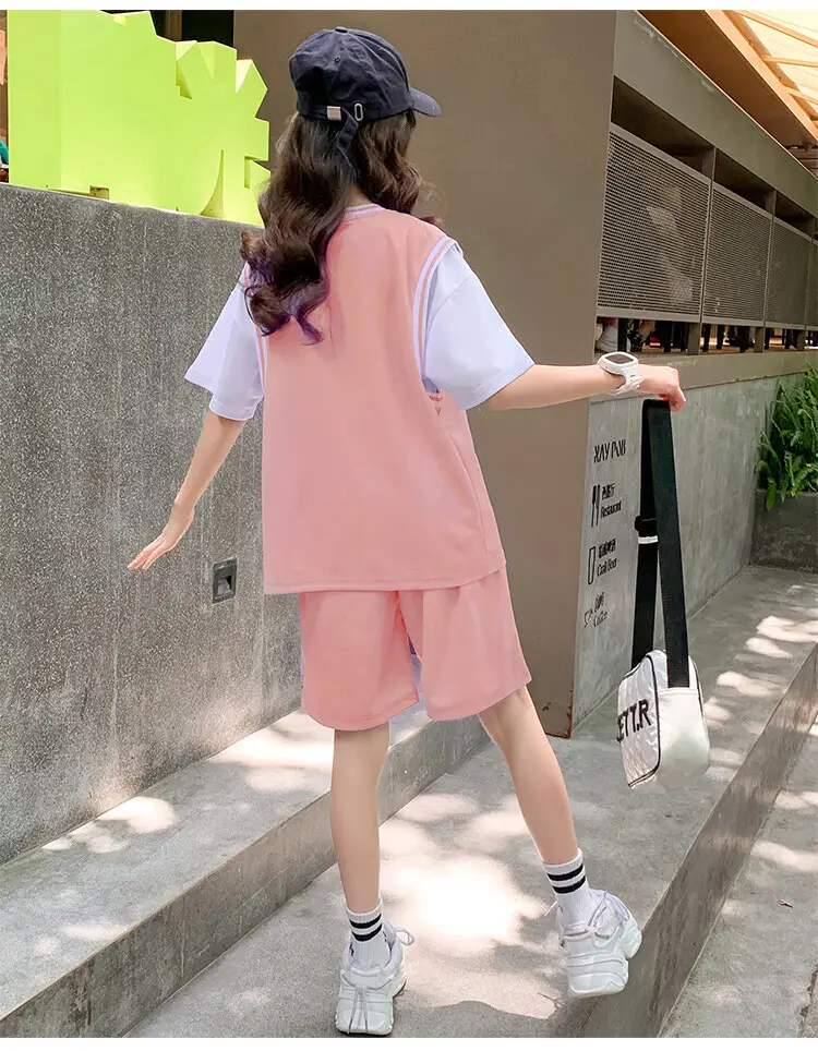 Girls Basketball Suit Summer Two-Piece Outfit — feature 18