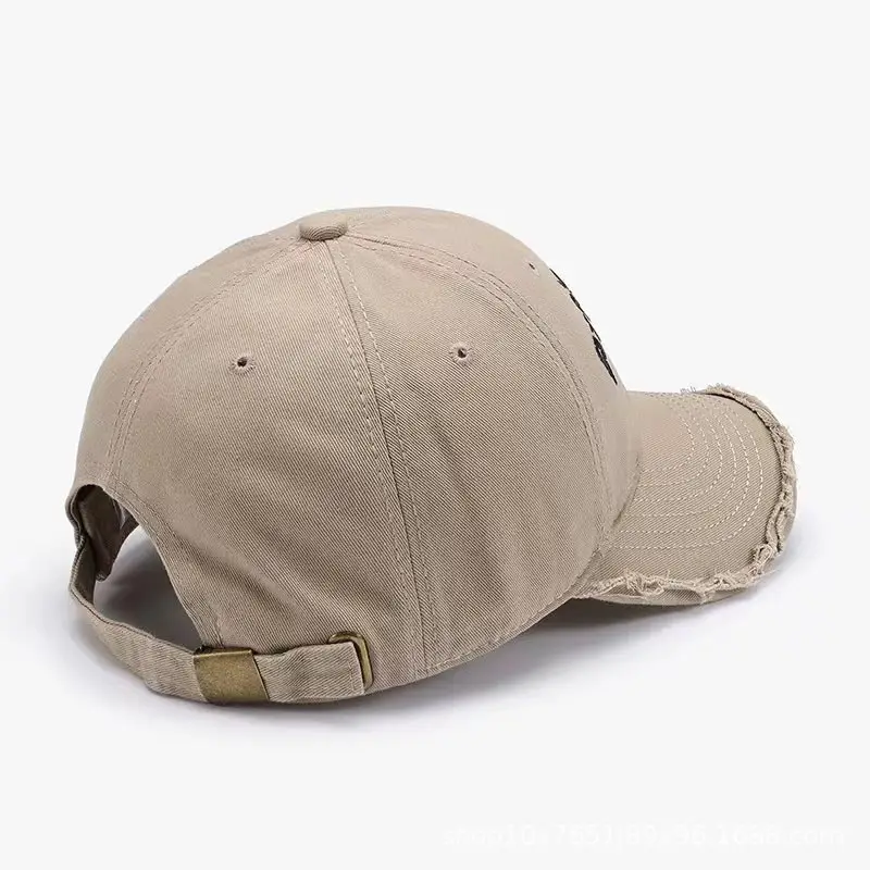 Women Baseball Cap White Black Retro Edge Japanese Style — feature 5