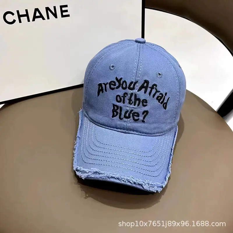 Women Baseball Cap White Black Retro Edge Japanese Style — feature 12