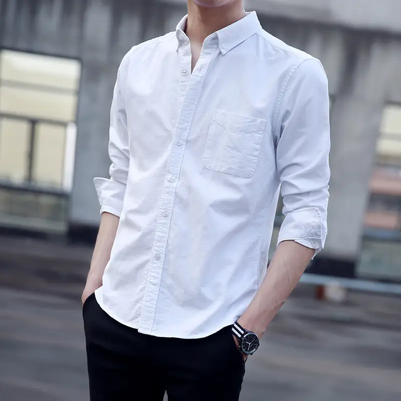 New Autumn Men's Long Sleeve Button Down Shirt - Image 20