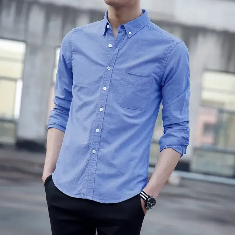 New Autumn Men's Long Sleeve Button Down Shirt - Image 2