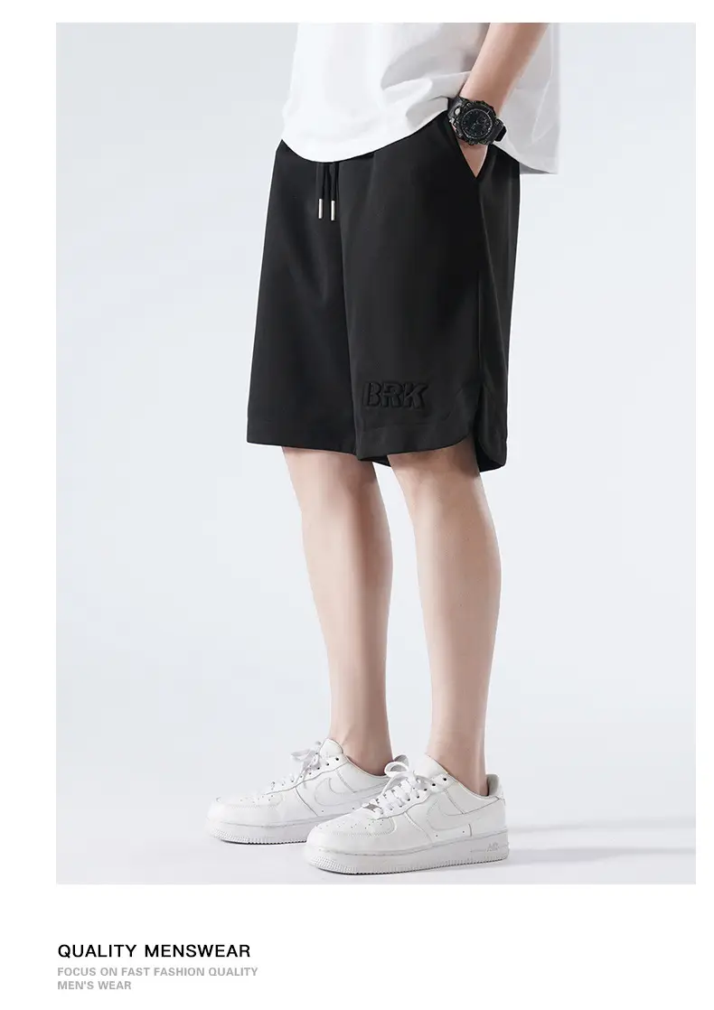 Men Pique Knit Shorts Black 2026 Summer — feature 11