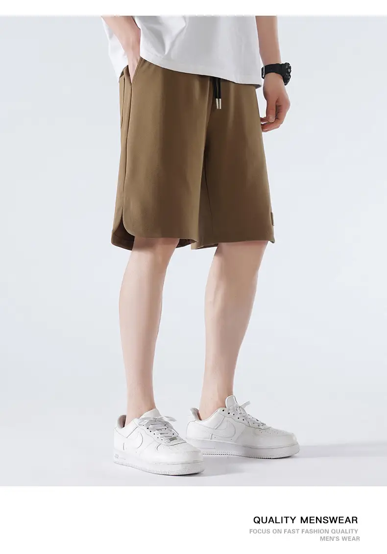 Men Pique Knit Shorts Black 2026 Summer — feature 15