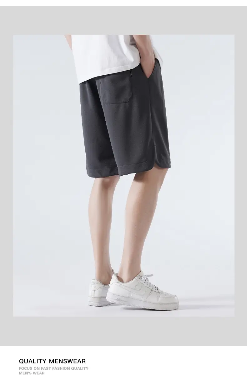 Men Pique Knit Shorts Black 2026 Summer — feature 19
