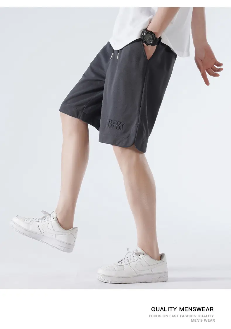 Men Pique Knit Shorts Black 2026 Summer — feature 20