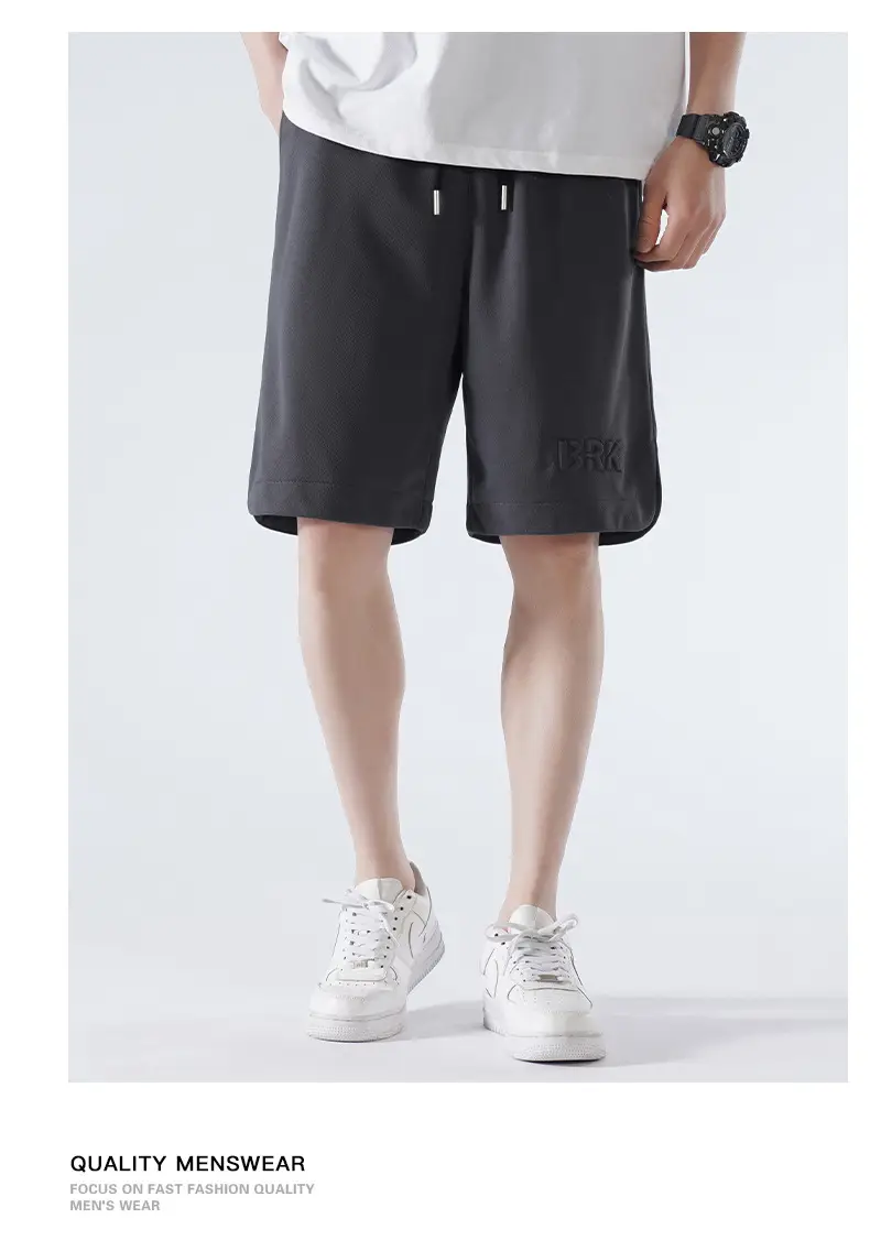 Men Pique Knit Shorts Black 2026 Summer — feature 21