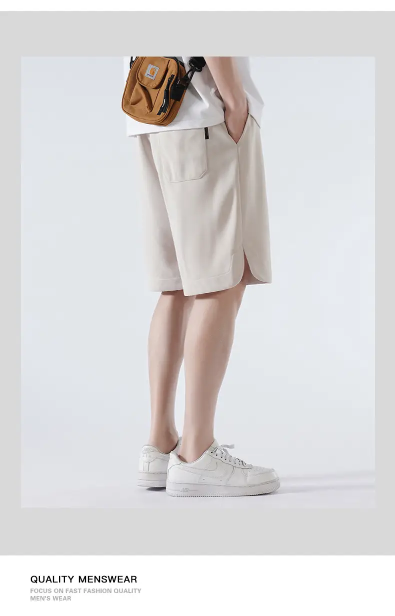 Men Pique Knit Shorts Black 2026 Summer — feature 24