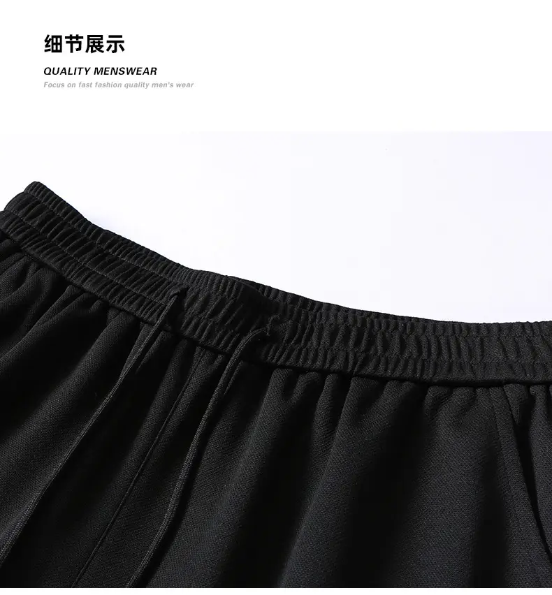 Men Pique Knit Shorts Black 2026 Summer — feature 30