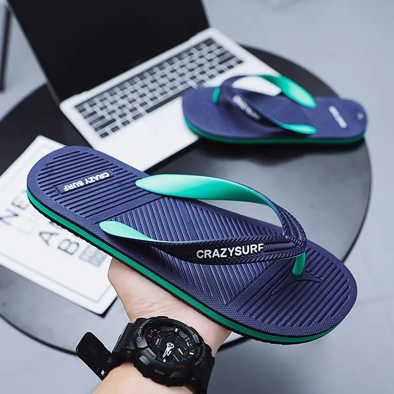 Men Black Casual Sandals Crazy Surf Lightweight Non-Slip