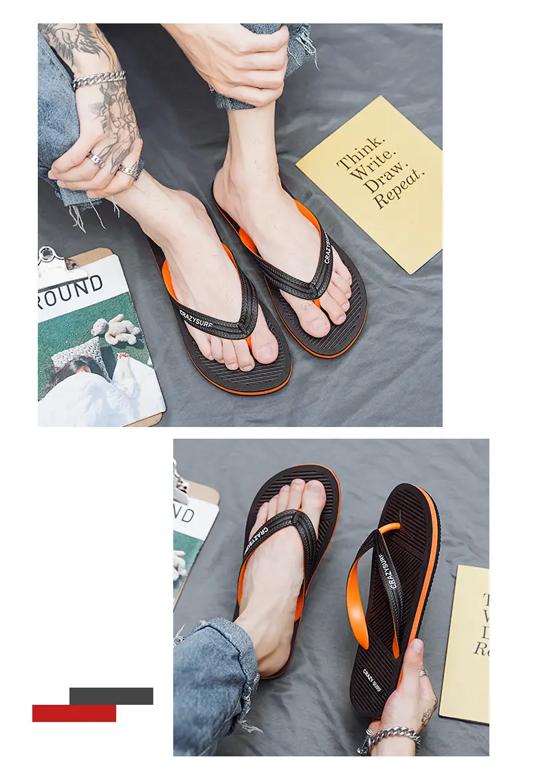 Men Black Casual Sandals Crazy Surf Lightweight Non-Slip — feature 8