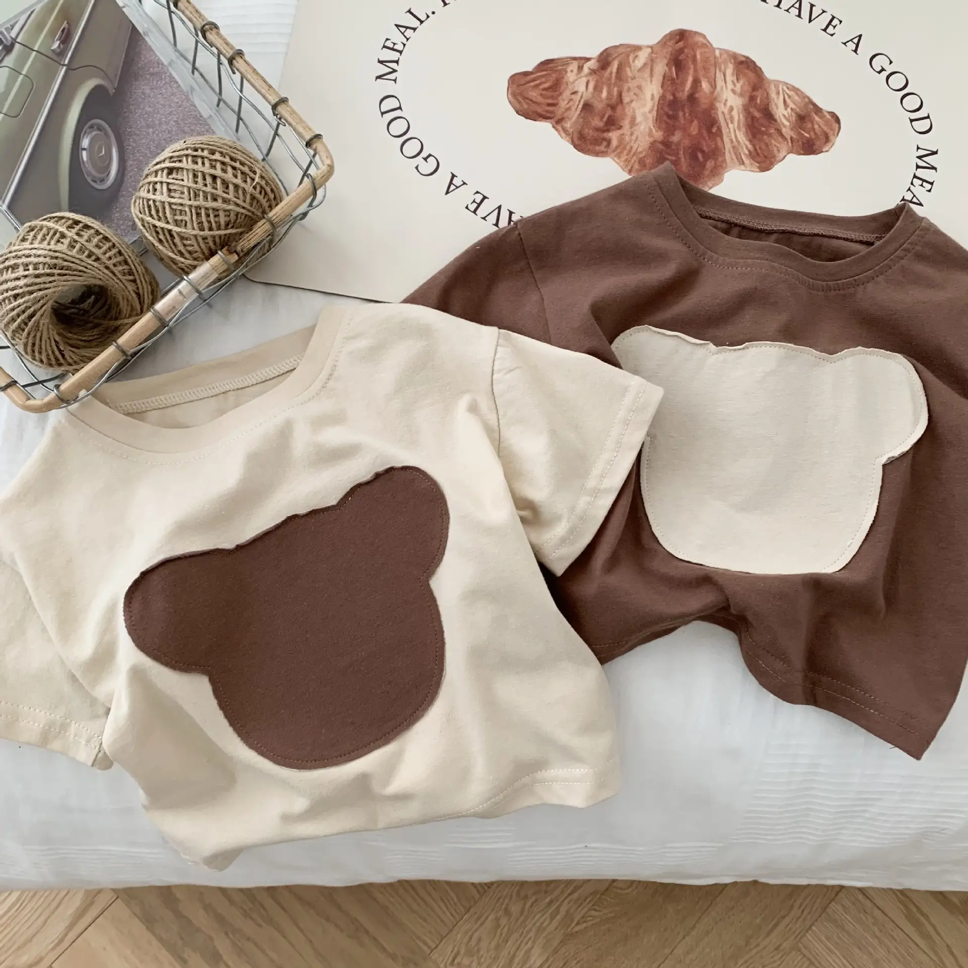 Children's Bear Patch T-Shirt 0-6Yr Summer Wear - Image 4