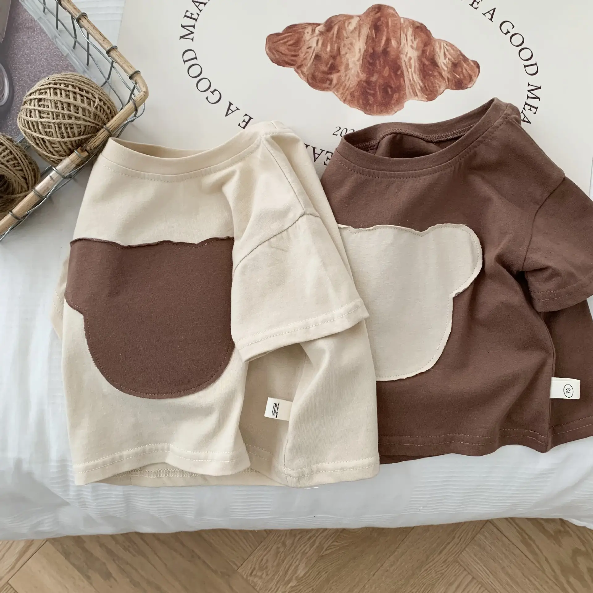 Children's Bear Patch T-Shirt 0-6Yr Summer Wear - Image 5