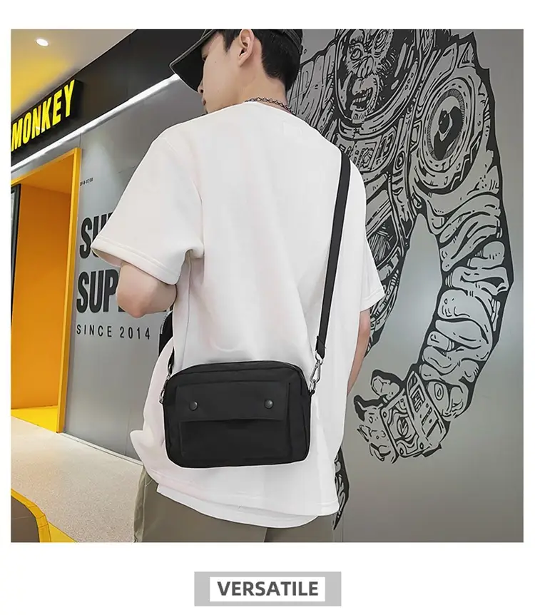White Japanese Style Crossbody Bag for Men — feature 10