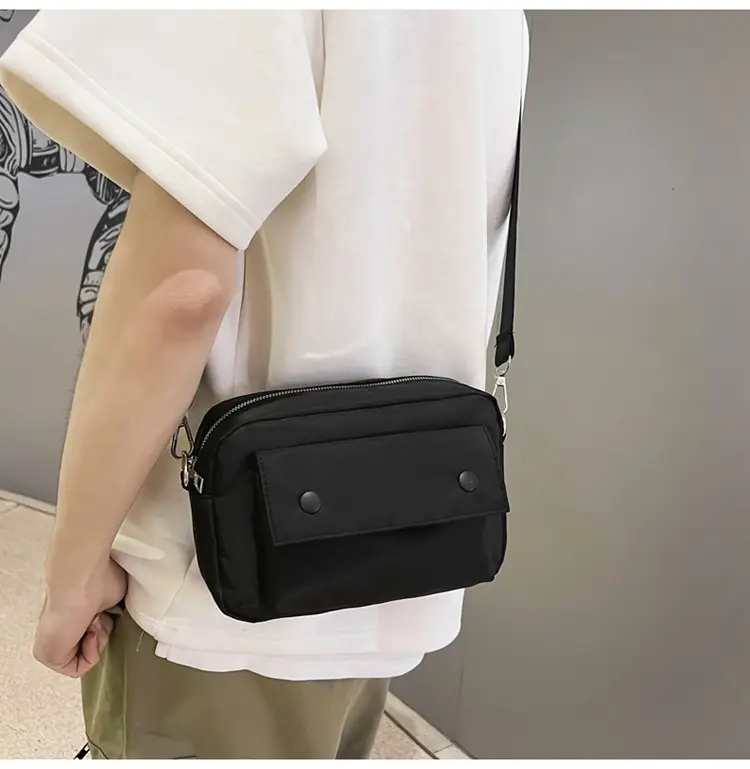 White Japanese Style Crossbody Bag for Men — feature 15