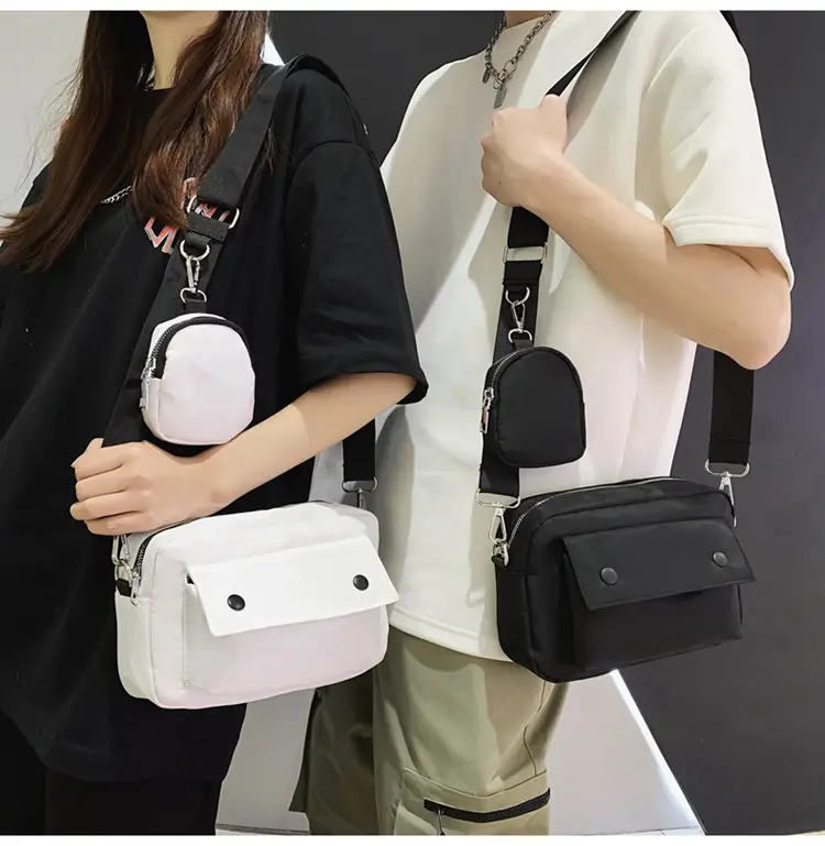 White Japanese Style Crossbody Bag for Men — feature 17