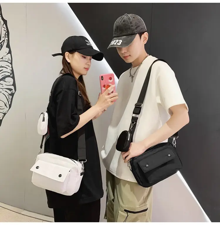 White Japanese Style Crossbody Bag for Men — feature 18