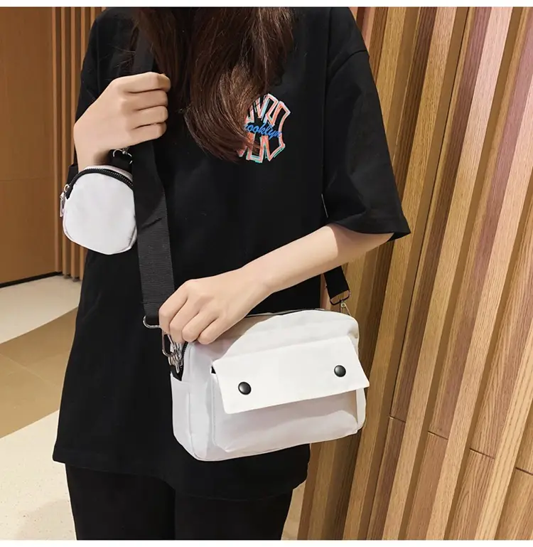 White Japanese Style Crossbody Bag for Men — feature 21