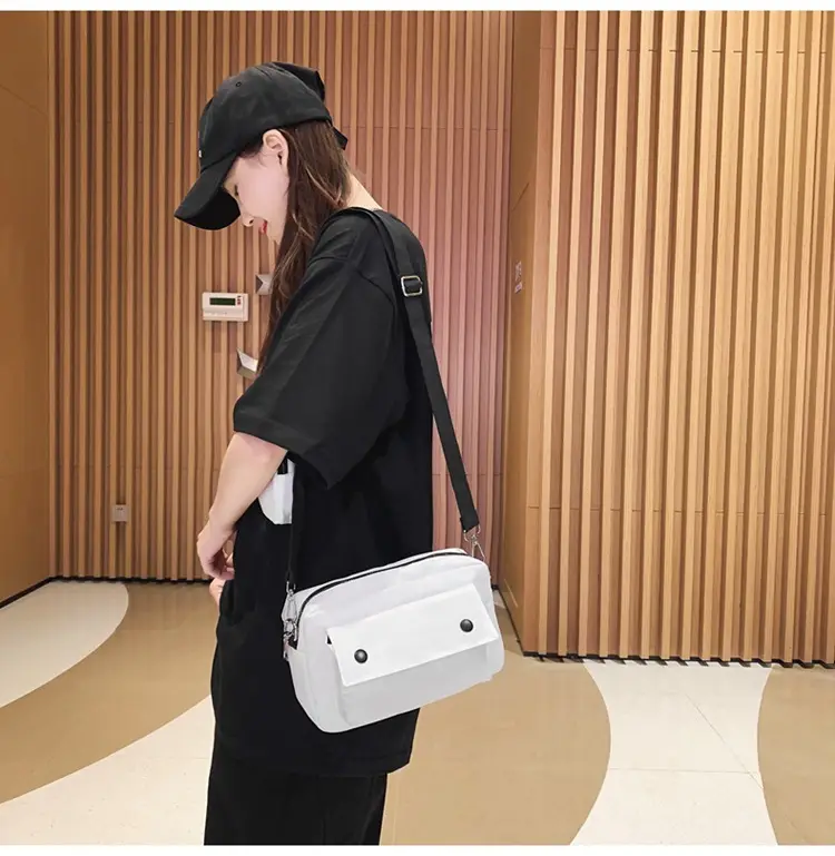 White Japanese Style Crossbody Bag for Men — feature 22