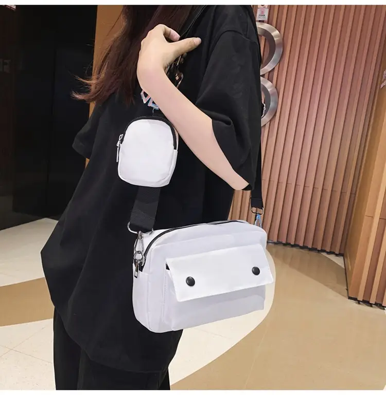 White Japanese Style Crossbody Bag for Men — feature 23