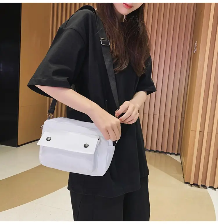 White Japanese Style Crossbody Bag for Men — feature 24