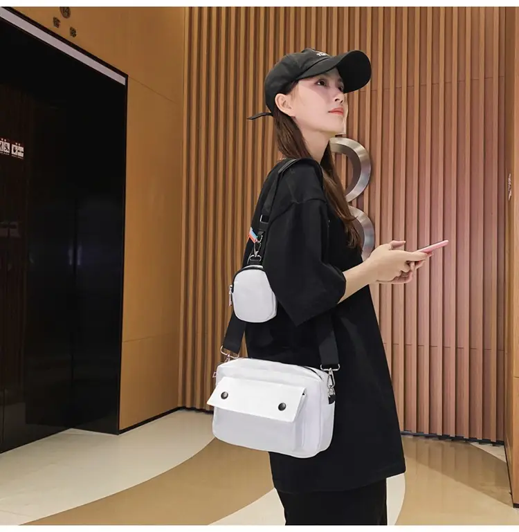 White Japanese Style Crossbody Bag for Men — feature 25
