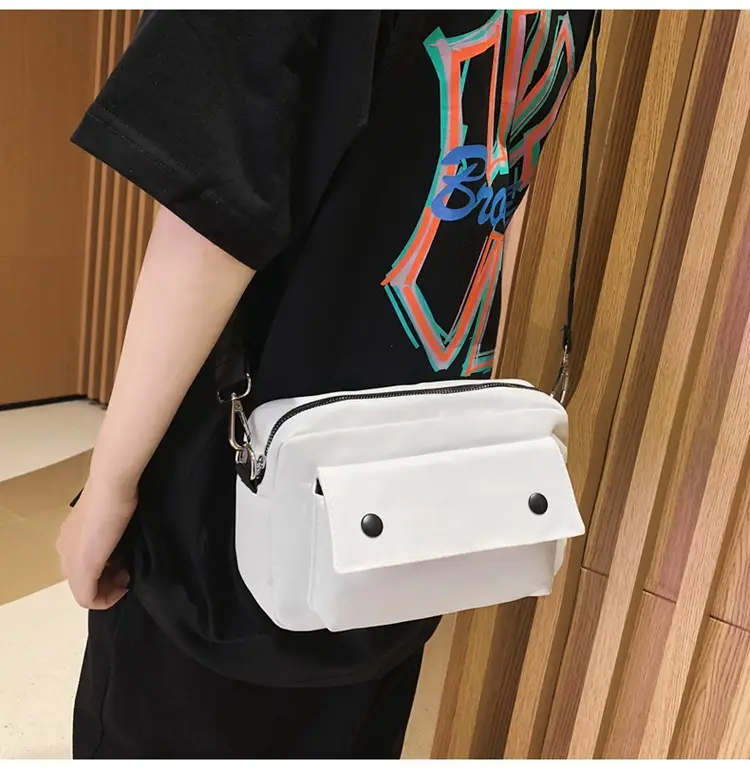 White Japanese Style Crossbody Bag for Men — feature 26