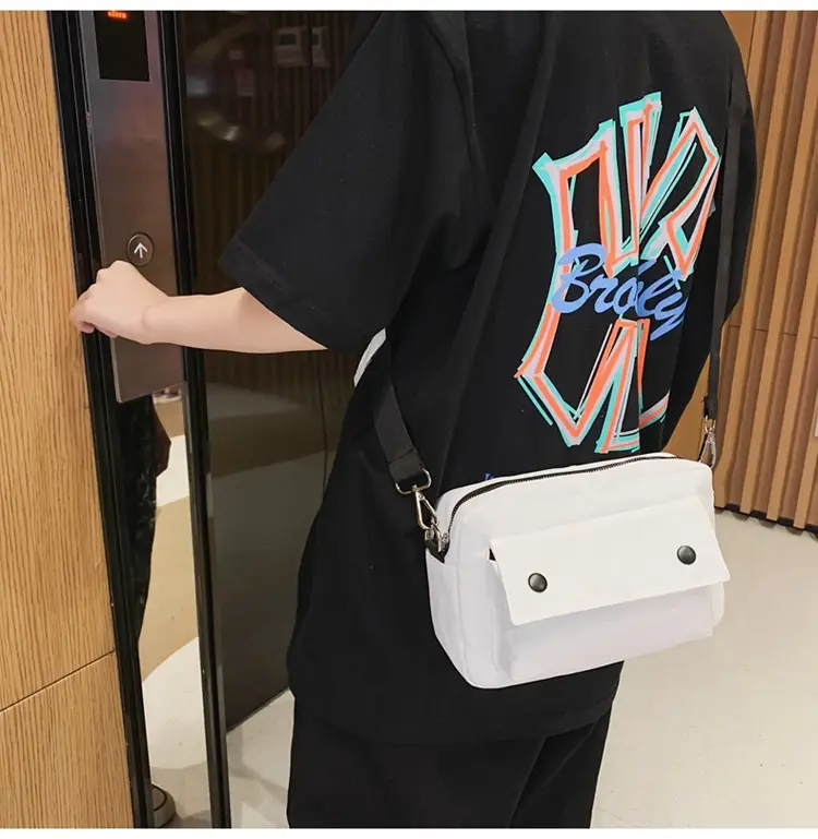 White Japanese Style Crossbody Bag for Men — feature 28