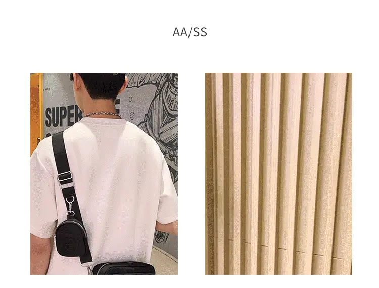 White Japanese Style Crossbody Bag for Men — feature 3