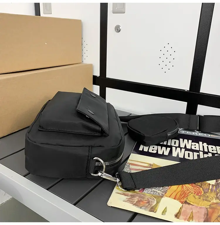 White Japanese Style Crossbody Bag for Men — feature 36