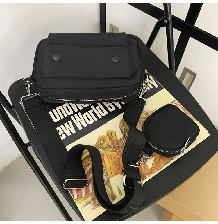 White Japanese Style Crossbody Bag for Men — feature 37