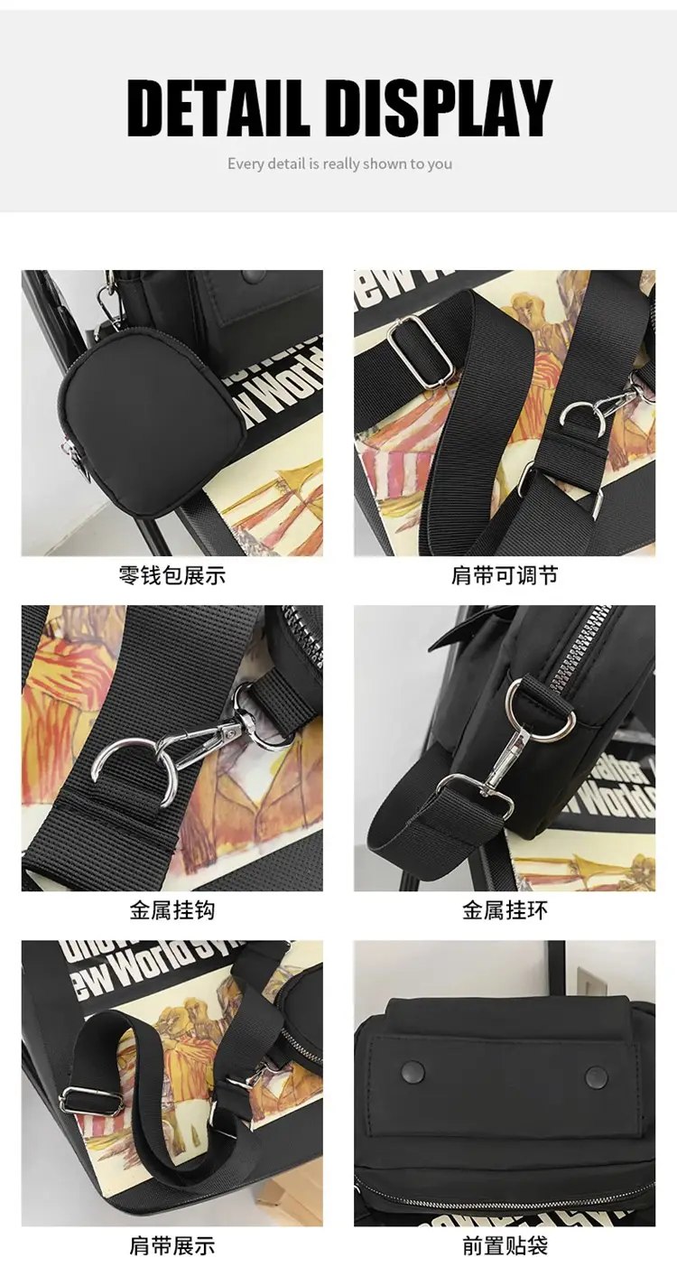 White Japanese Style Crossbody Bag for Men — feature 38