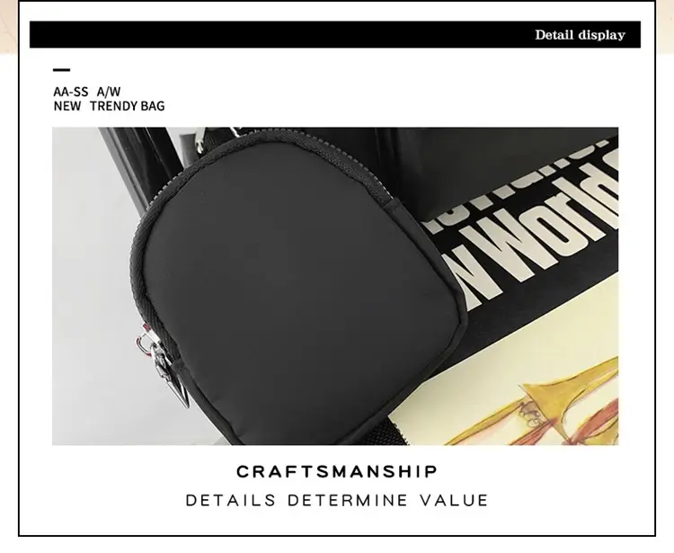 White Japanese Style Crossbody Bag for Men — feature 4