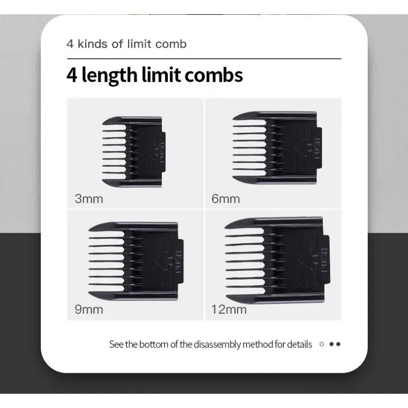 Rechargeable Electric Hair Clipper for Men Women with 6 Blades - Image 2