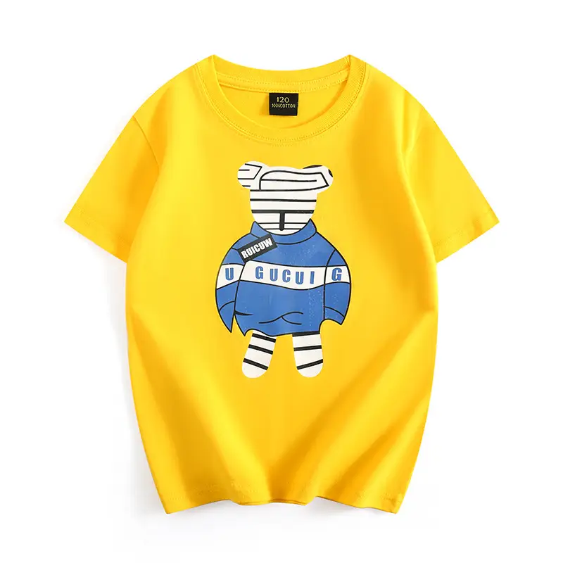 Green Graphic T-Shirt for Boys Girls Round Neck Short Sleeve Summer Wear - Image 4
