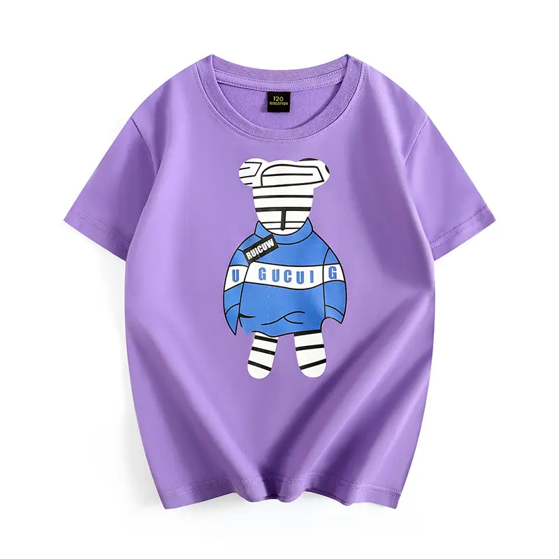 Green Graphic T-Shirt for Boys Girls Round Neck Short Sleeve Summer Wear - Image 7