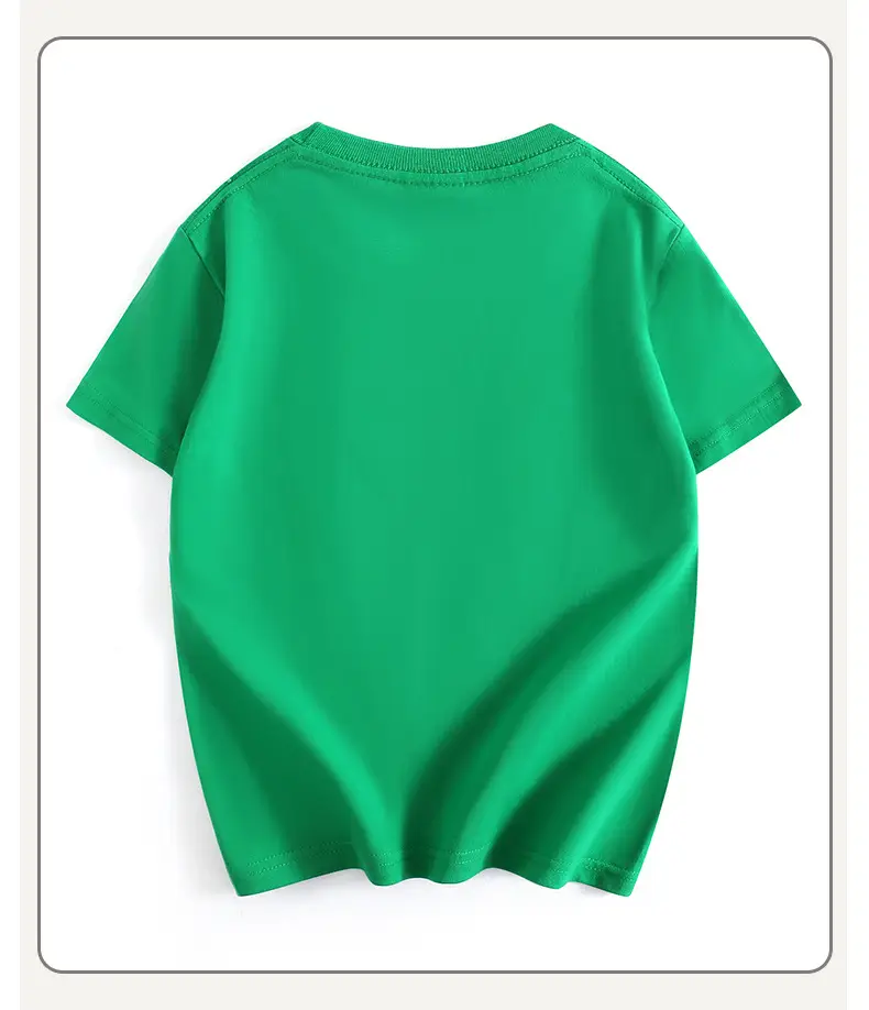 Green Graphic T-Shirt for Boys Girls Round Neck Short Sleeve Summer Wear — feature 37