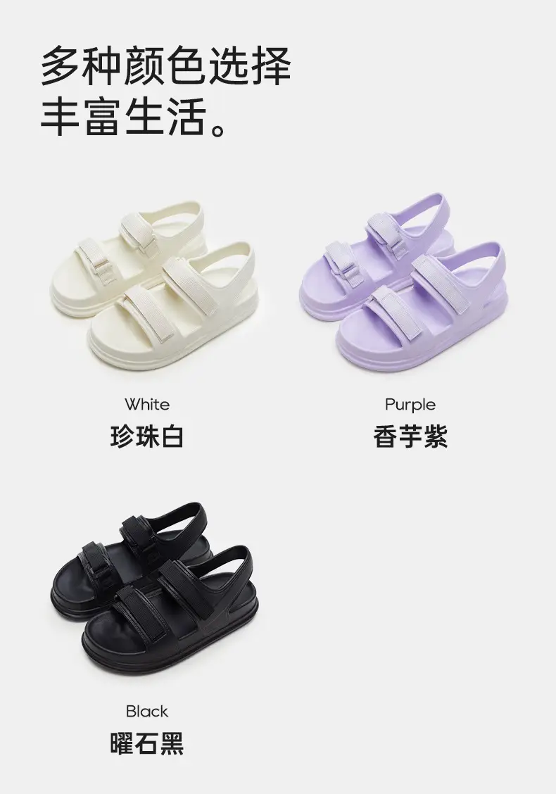 Women's Summer 2025 New Velcro Thick-Soled Sandals for Outdoor Wear with Skirts Fashionable High-End Single Shoes — feature 10