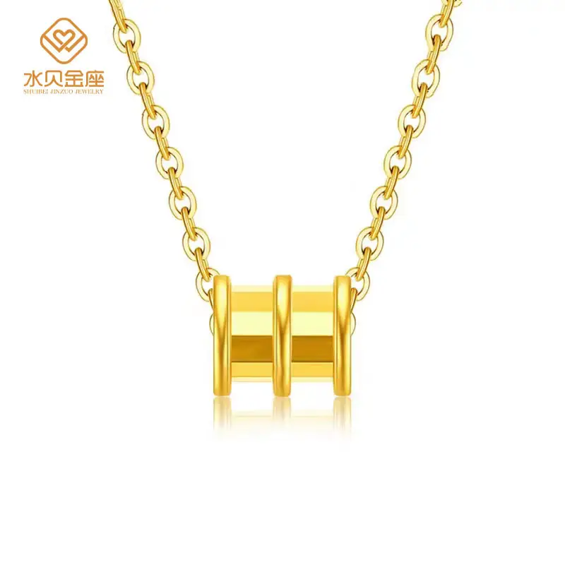 Water shell Gold Pendant Set for Women 3D Hard Gold - Image 7