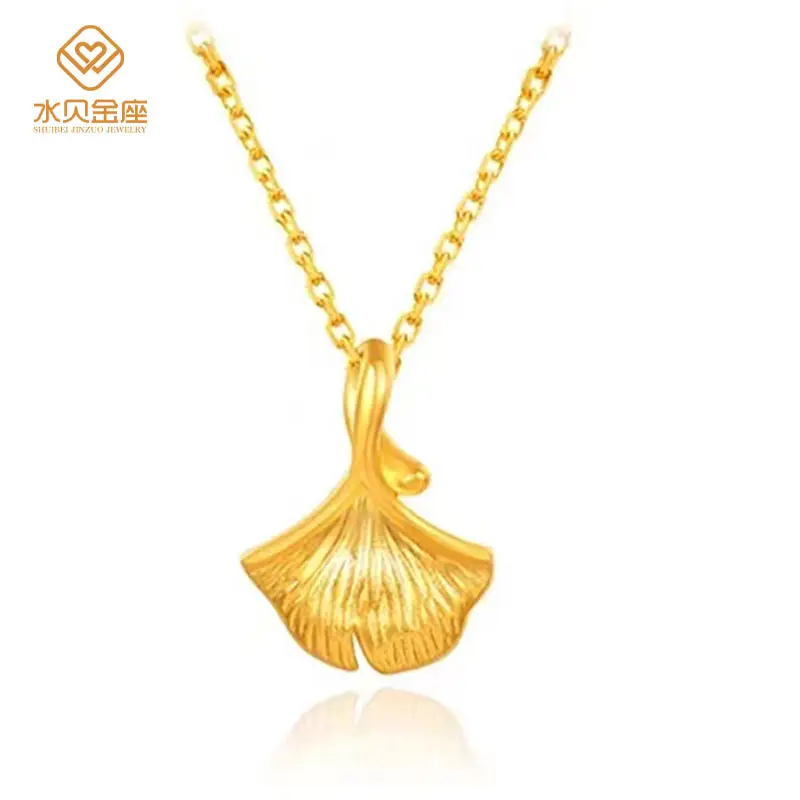 Water shell Gold Pendant Set for Women 3D Hard Gold — feature 10