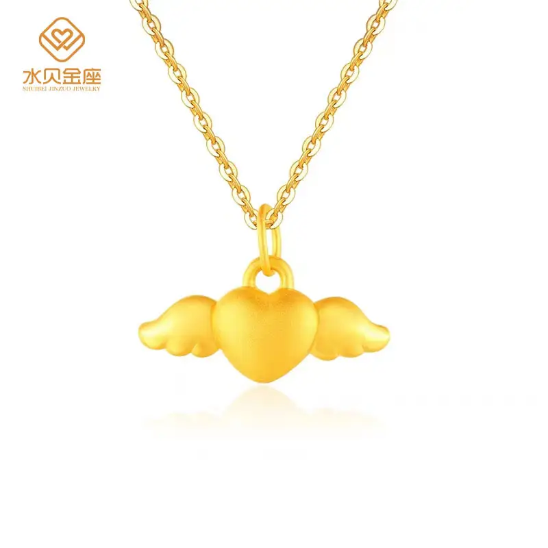 Water shell Gold Pendant Set for Women 3D Hard Gold — feature 12