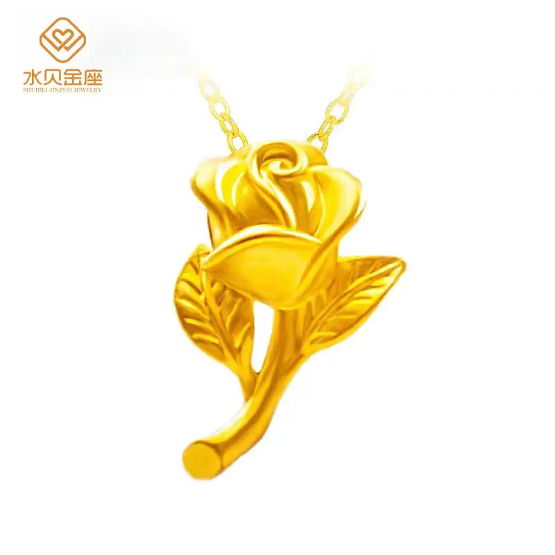 Water shell Gold Pendant Set for Women 3D Hard Gold — feature 13