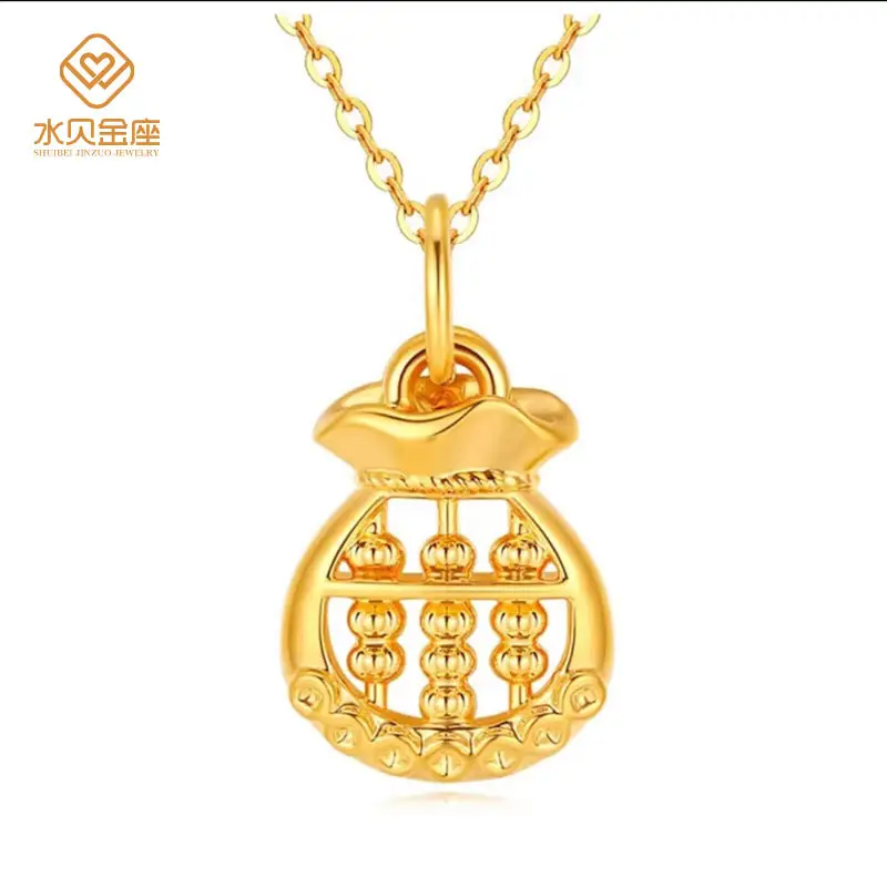 Water shell Gold Pendant Set for Women 3D Hard Gold — feature 14