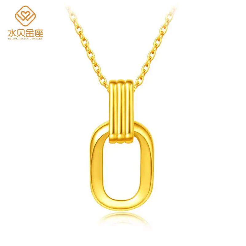 Water shell Gold Pendant Set for Women 3D Hard Gold — feature 7